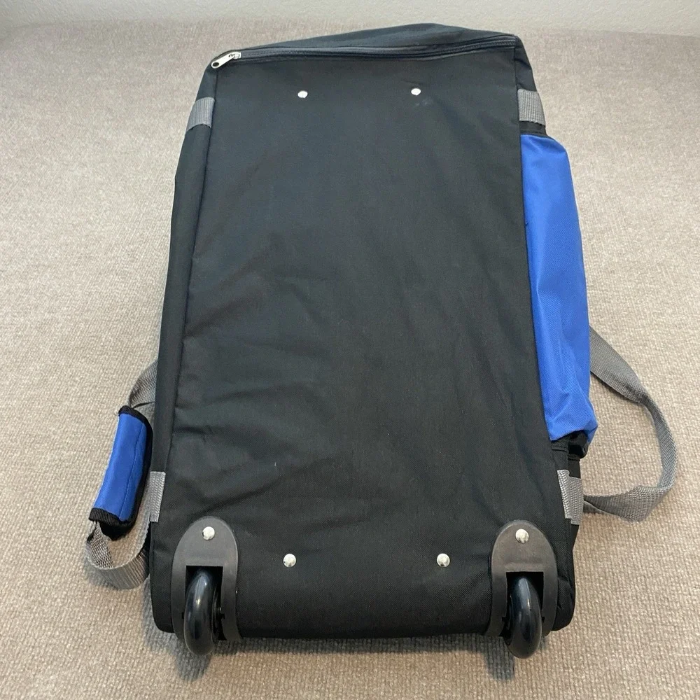 Wrangler NFR Las Vegas PRCA Blue Western Rodeo Rolling Duffle Bag Luggage